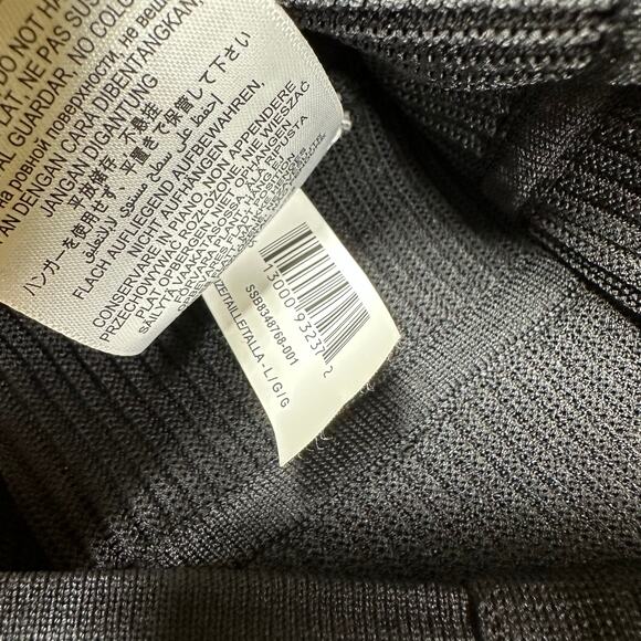 Herve Leger NWT Strappy Bra Mini Bodycon Dress Black Size L Cutout Ribbed Knit - Picture 10 of 14